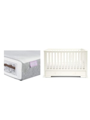 Oxford 2 Piece Cotbed & Luxury Twin Spring Cotbed Mattress